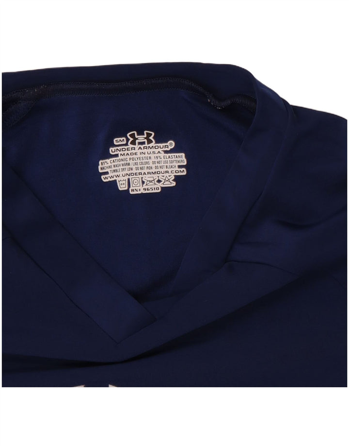 Tricou Under Armour pentru femei Top mic din poliester bleumarin