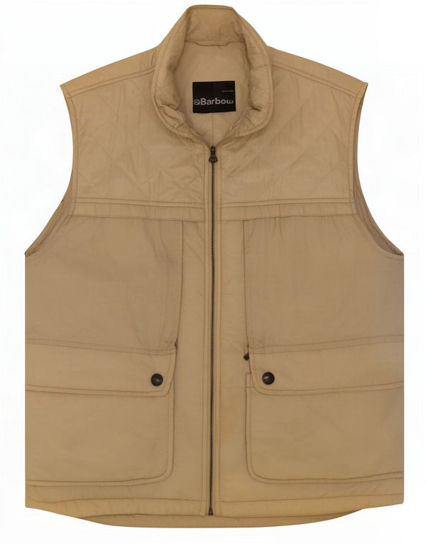 Barbour Gilet matlasat pentru bărbați UK 40, mare, bej, poliamidă