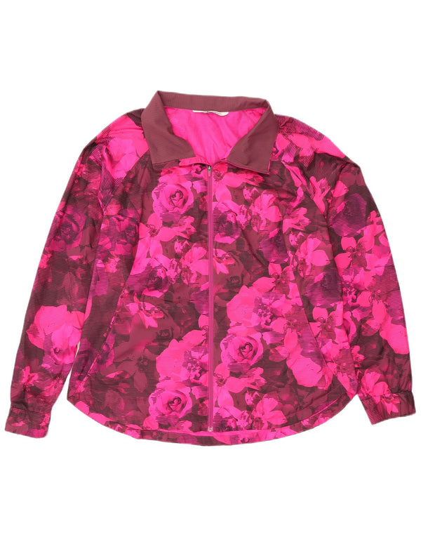 Jachetă de trening pentru femei The North Face UK 18 XL, roz, poliester floral