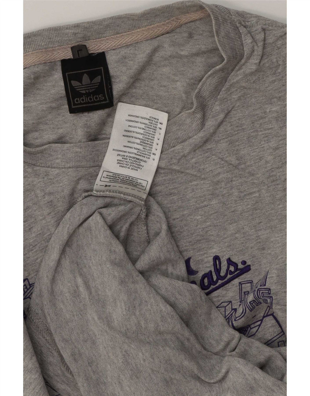 Tricou grafic pentru bărbați Adidas Top mare, gri bumbac