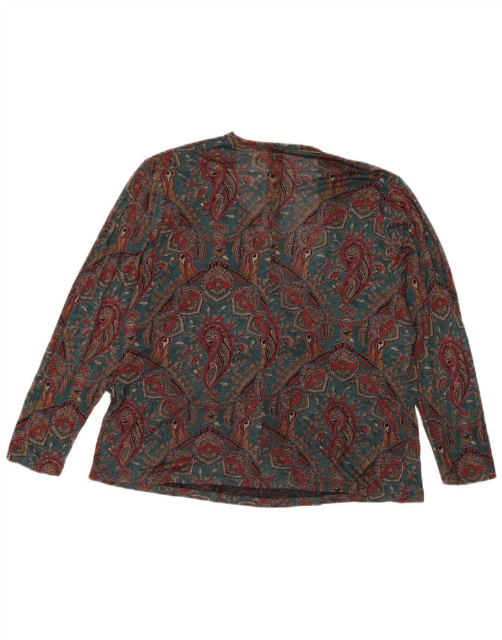 Bluză Vintage pentru femei UK 14 Medium Multicolor Paisley
