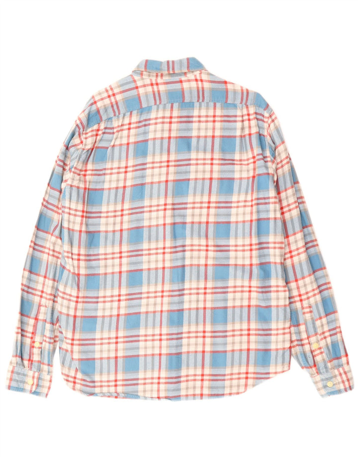 Cămașă de flanel pentru bărbați J. CREW, mare, albastru, din bumbac