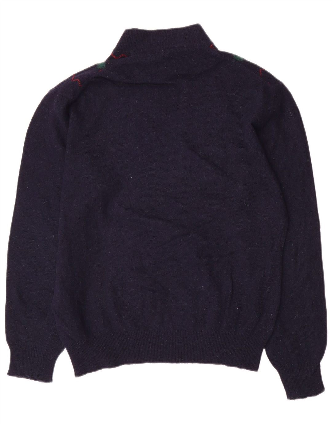 Pulover vintage pentru bărbați cu gât țestoasă, mijlociu, bleumarin, Argyle/Diamond