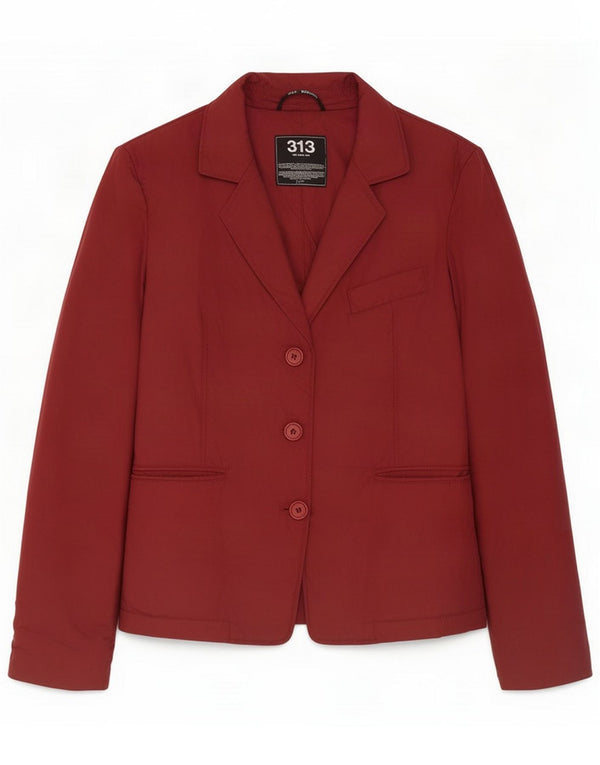 313 Tre Uno Jachetă căptușită pentru femei, IT 42 Medium Burgundy Nylon