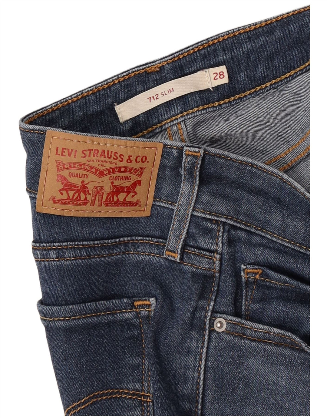 Blugi Levi's 712 Slim W28 L32 Albastru