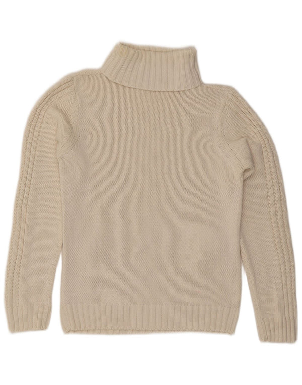 ESMARA Pulover cu gât rulat pentru femei UK 14 Bumbac alb cadru mediu