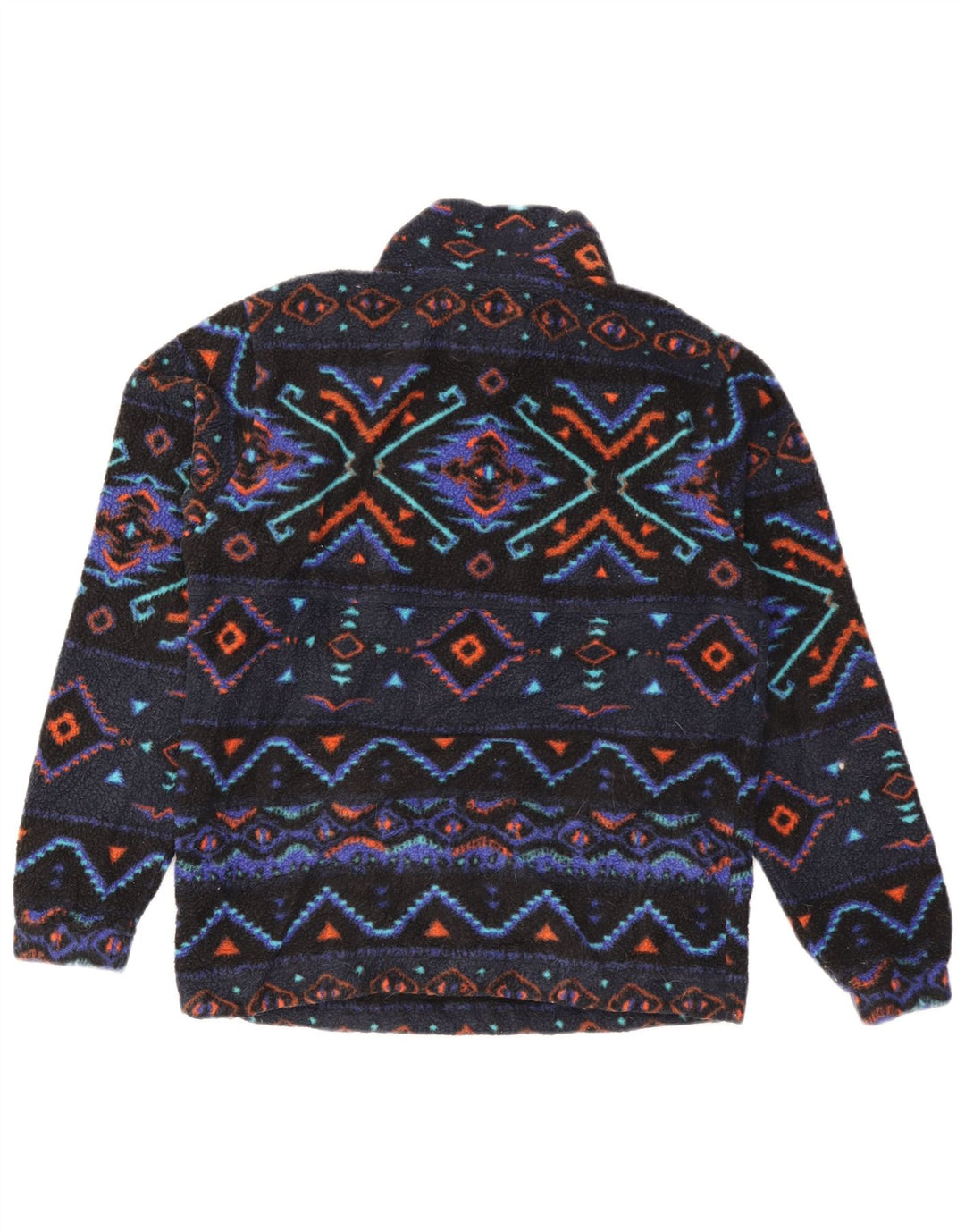 Pulover din lână pentru bărbați Billabong, cu fermoar și gât, poliester Fair Isle, albastru bleumarin