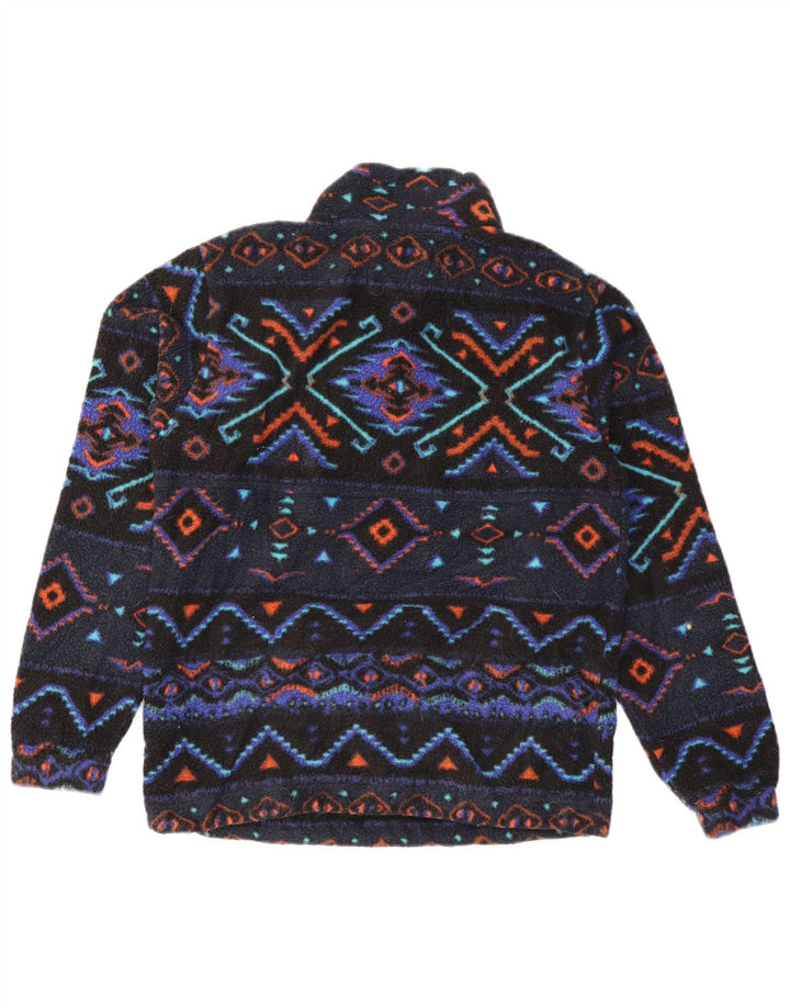 Pulover din lână pentru bărbați Billabong, cu fermoar și gât, poliester Fair Isle, albastru bleumarin