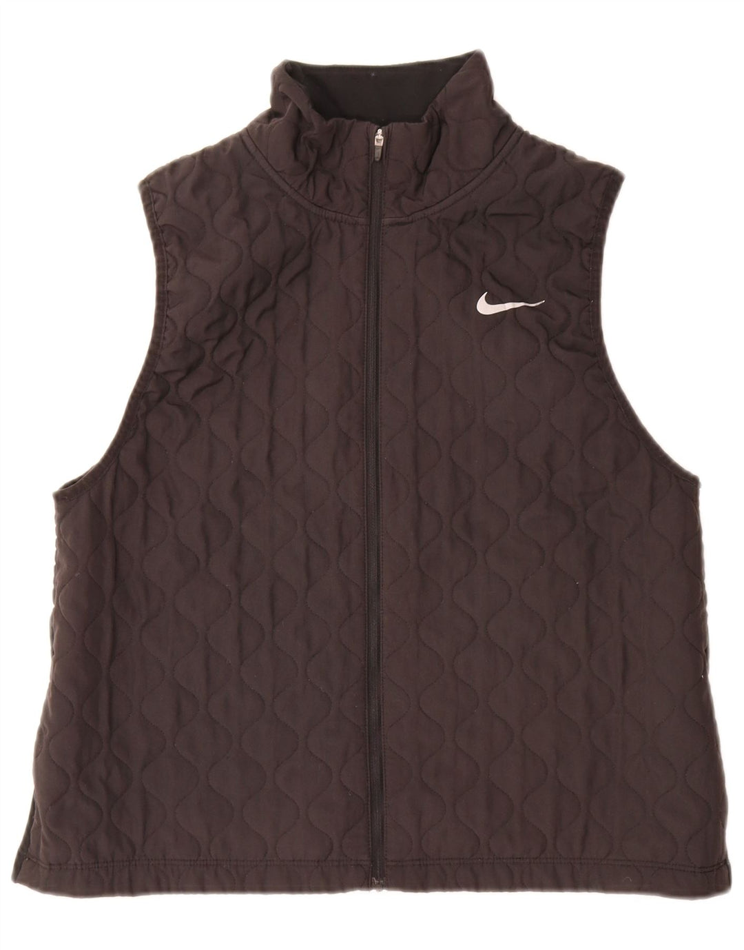 Gilet matlasat Nike pentru femei UK 16, mare, negru, poliester