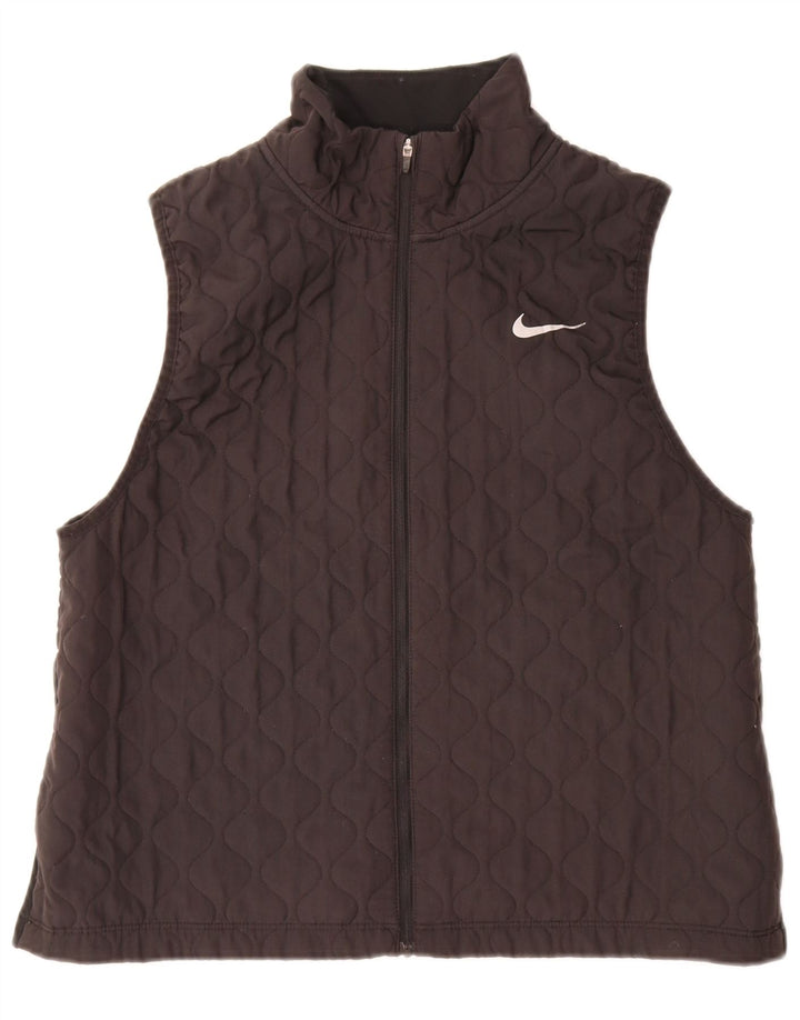 Gilet matlasat Nike pentru femei UK 16, mare, negru, poliester
