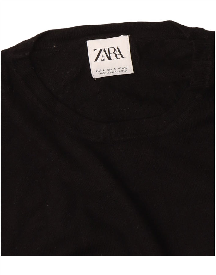 Pulover pentru damă Zara, cu gât turnut, mare, negru