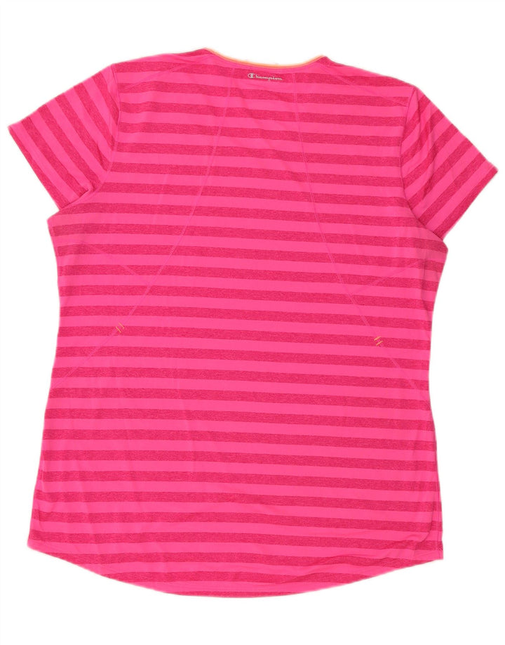 Tricou pentru femei Champion UK 16, poliester mare cu dungi roz