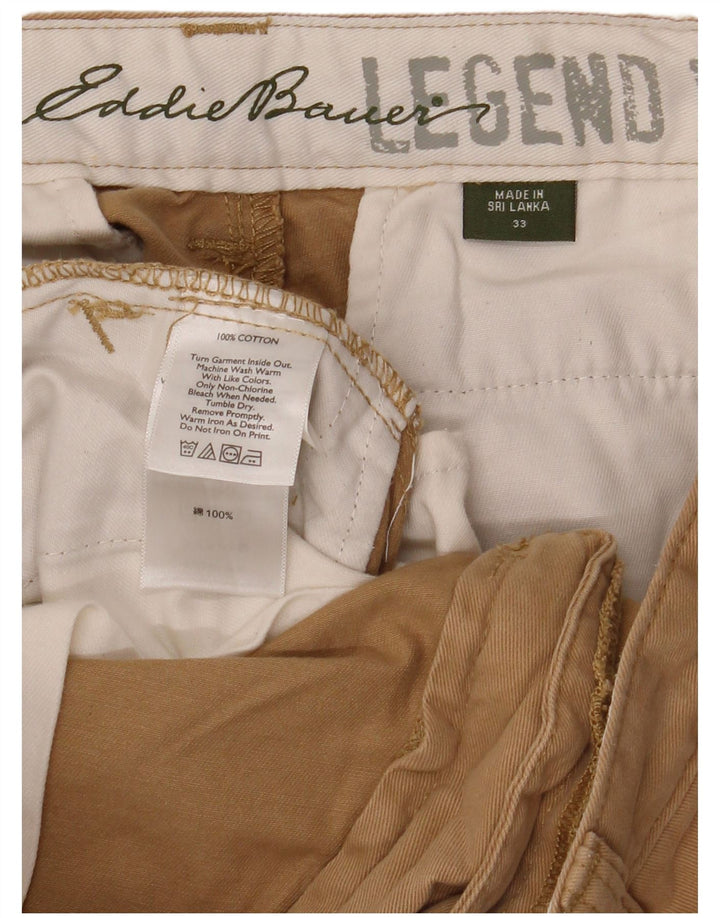 EDDIE BAUER Pantaloni scurți chino pentru bărbați W33 bumbac kaki mediu