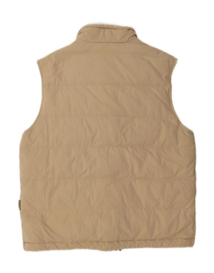 MARINA YACHTING Mens Padded Gilet IT 50 Large Beige Polyamide Vintage Marina Yachting and Second-Hand Marina Yachting from Messina Hembry 