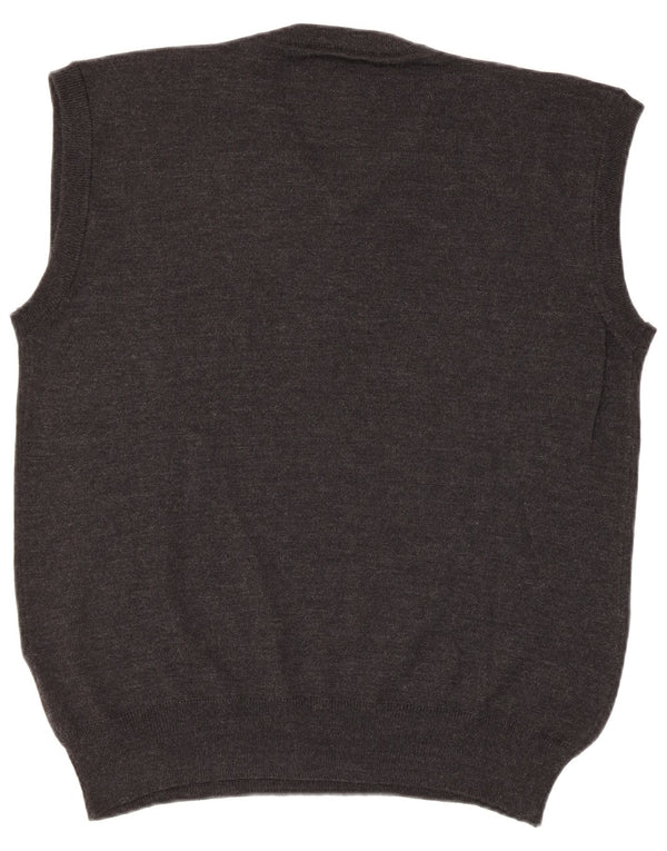 Vintage bărbați Vest Tank Top mare gri Argyle/Diamond