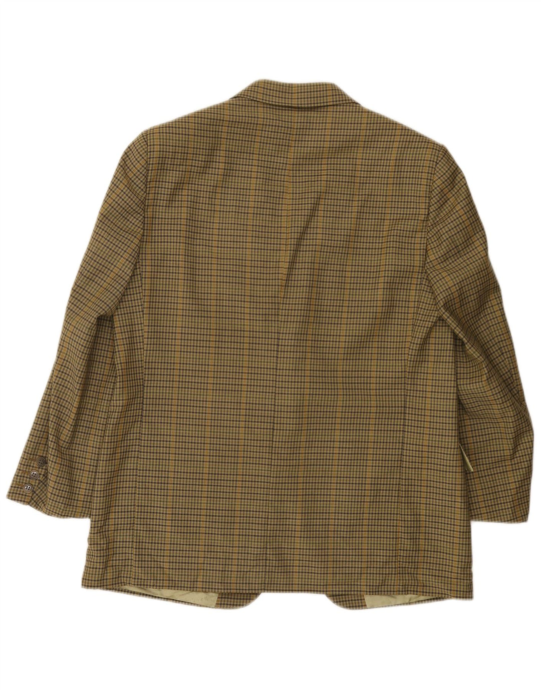 Blazer Vintage pentru bărbați cu 2 nasturi, UK 38 Medium Kaki Check