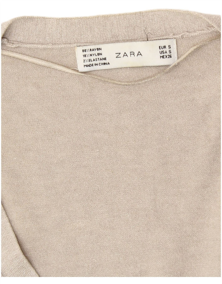 Pulover cardigan pentru femei Zara UK 10 Small Gri