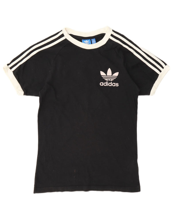 Tricou grafic supradimensionat pentru femei Adidas UK 6 XS bumbac negru