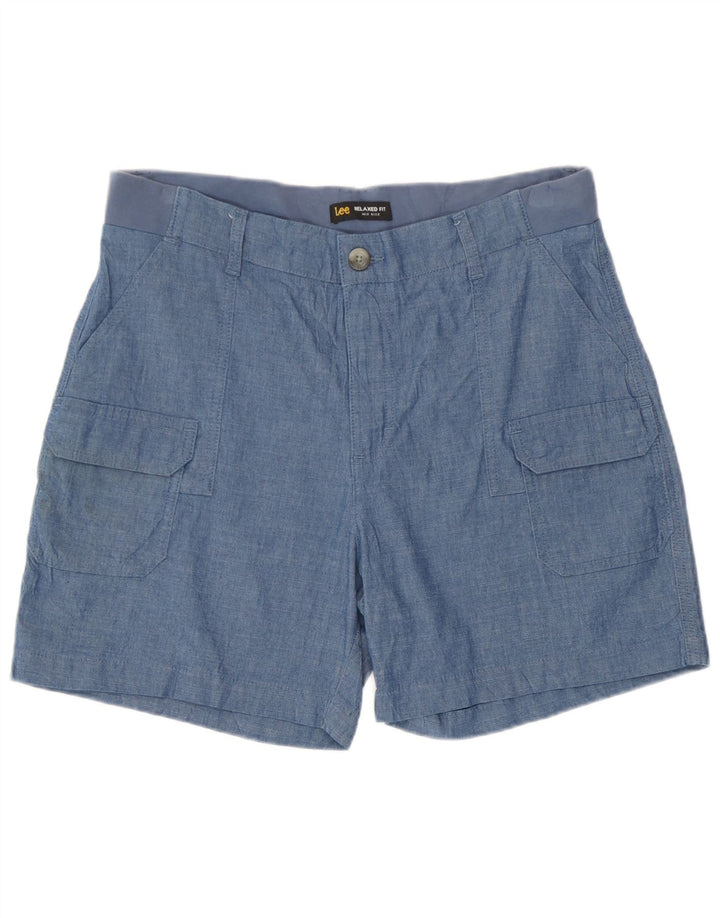 Pantaloni scurti cargo cu talie medie Lee pentru femei W34 Large Blue