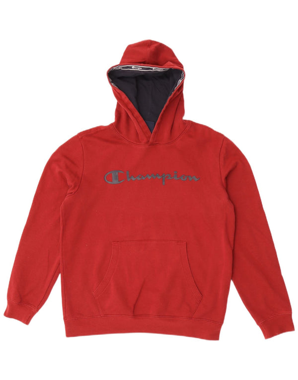 Pulover cu glugă cu grafic Champion pentru băieți 15-16 ani 2XL bumbac roșu