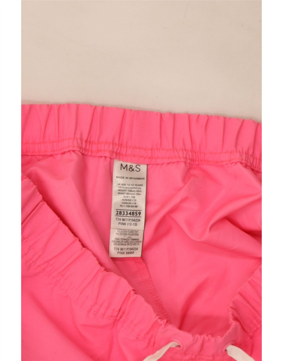 Pantaloni scurți sport Marks & Spencer pentru fete 12-13 ani poliester roz