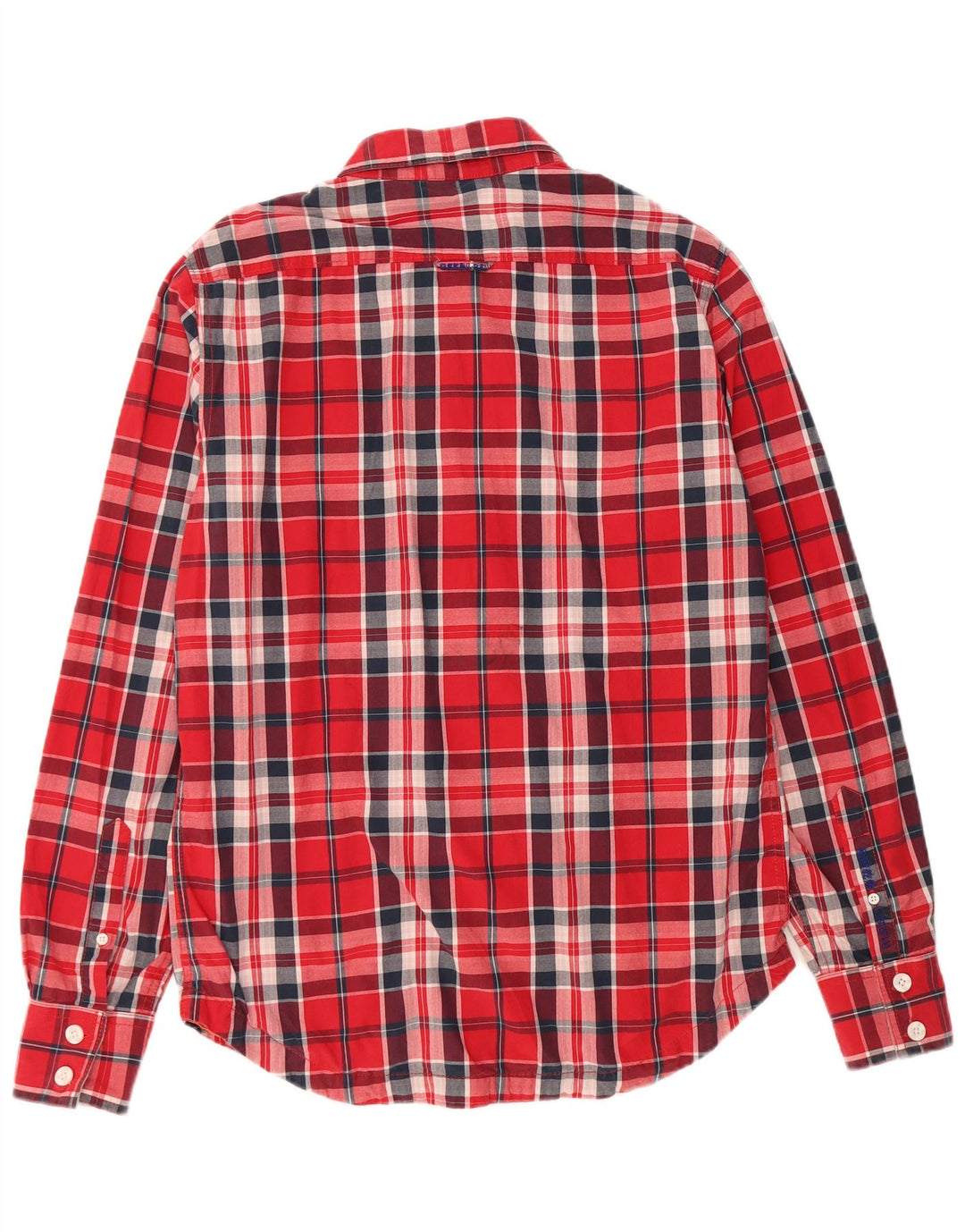 Cămașă pentru bărbați Superdry XL, bumbac carouri roșu