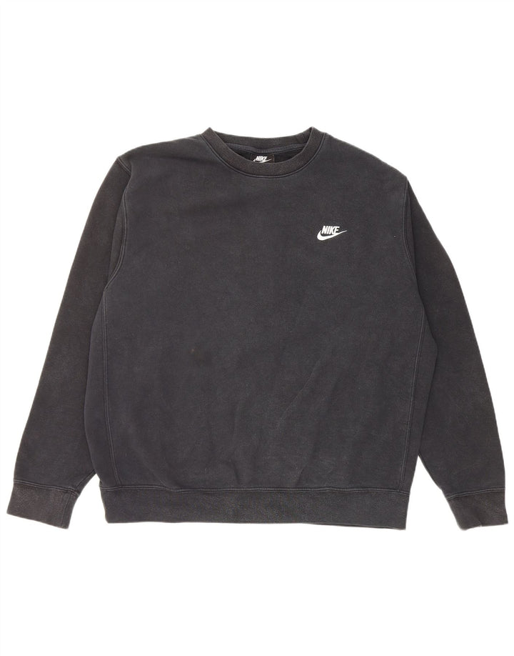 Pulover NIKE pentru bărbați, mare, negru, bumbac