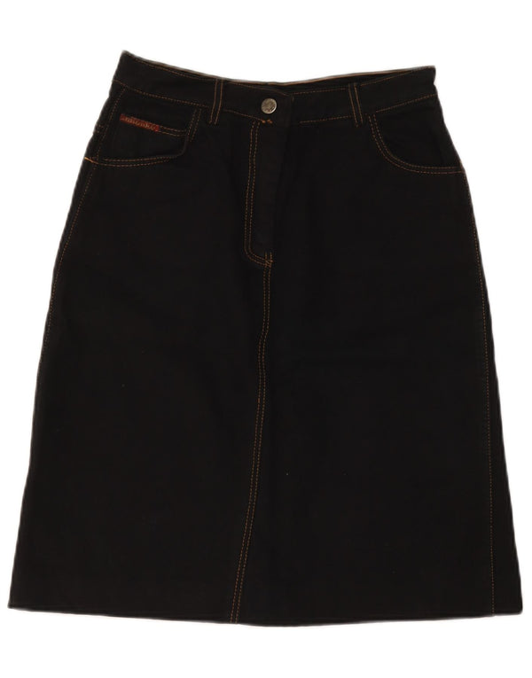 Fusta de blugi vintage pentru femei IT 42 Medium W28 Bumbac negru