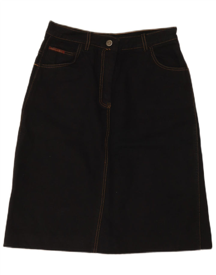 Fusta de blugi vintage pentru femei IT 42 Medium W28 Bumbac negru