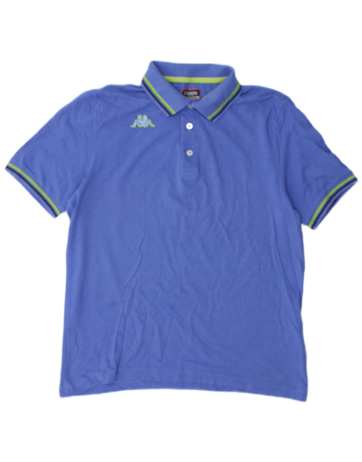 Cămașă polo pentru bărbați Kappa, mare, albastru, bumbac