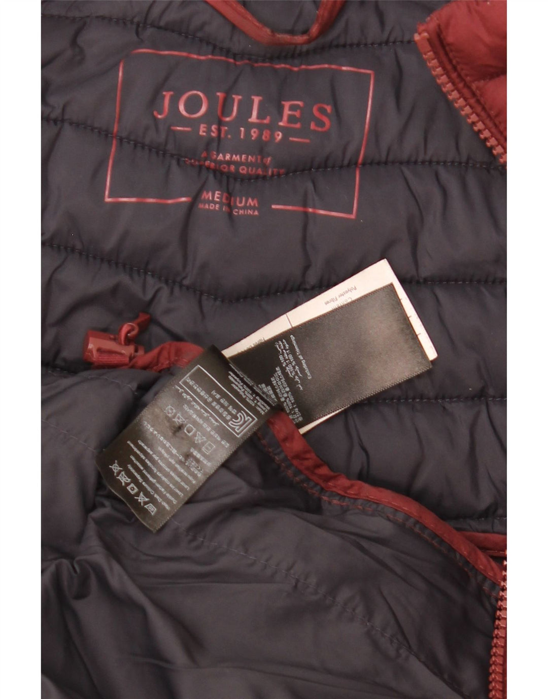 Jachetă căptușită pentru bărbați Joules UK 38 Medium Maroon Poliester