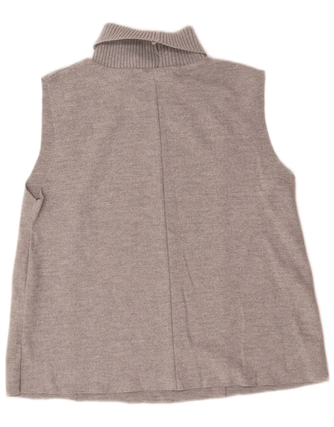 Zara Femei Vest Tank Top UK 16 Mare Bumbac Gri