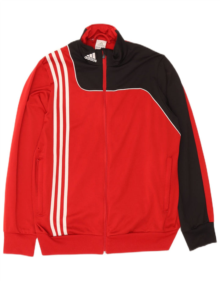 Jachetă de trening pentru băieți Adidas 15-16 ani poliester color bloc roșu