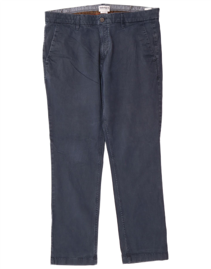 Pantaloni chino slim pentru bărbați TIMBERLAND L36 L30 bumbac bleumarin