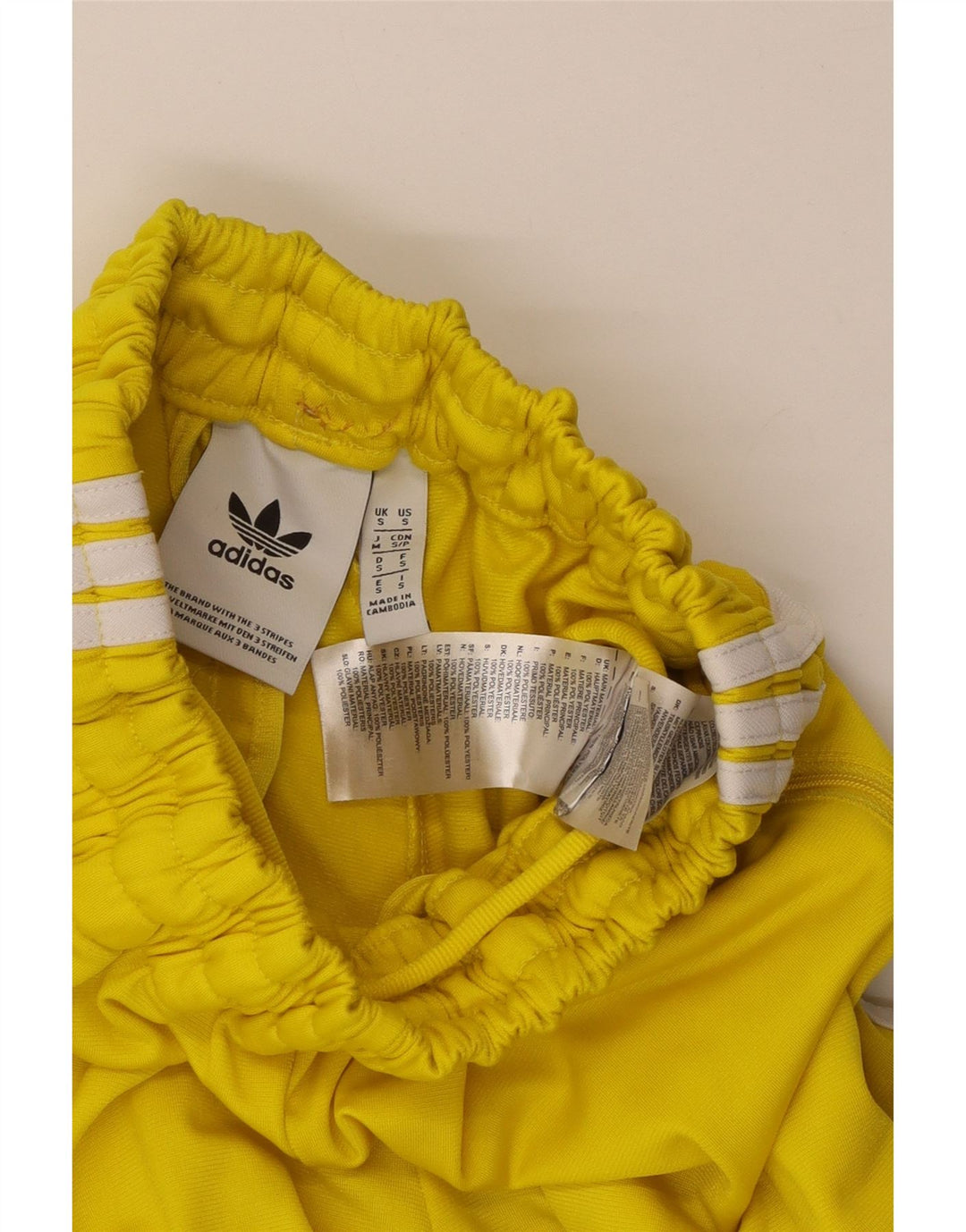 Pantaloni de trening ADIDAS pentru femei UK 8 Poliester galben mic