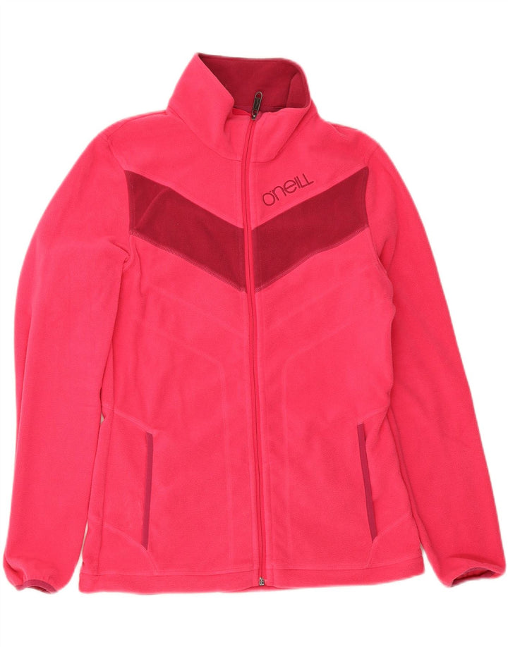 Jachetă din lână cu grafică O'Neill pentru femei UK 18 XL roz poliester color bloc