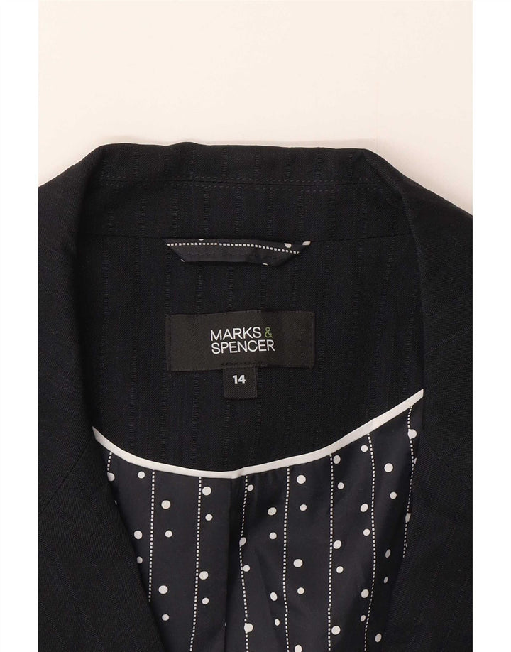 Jachetă pentru femei Marks & Spencer cu 1 buton, UK 14, bleumarin mediu