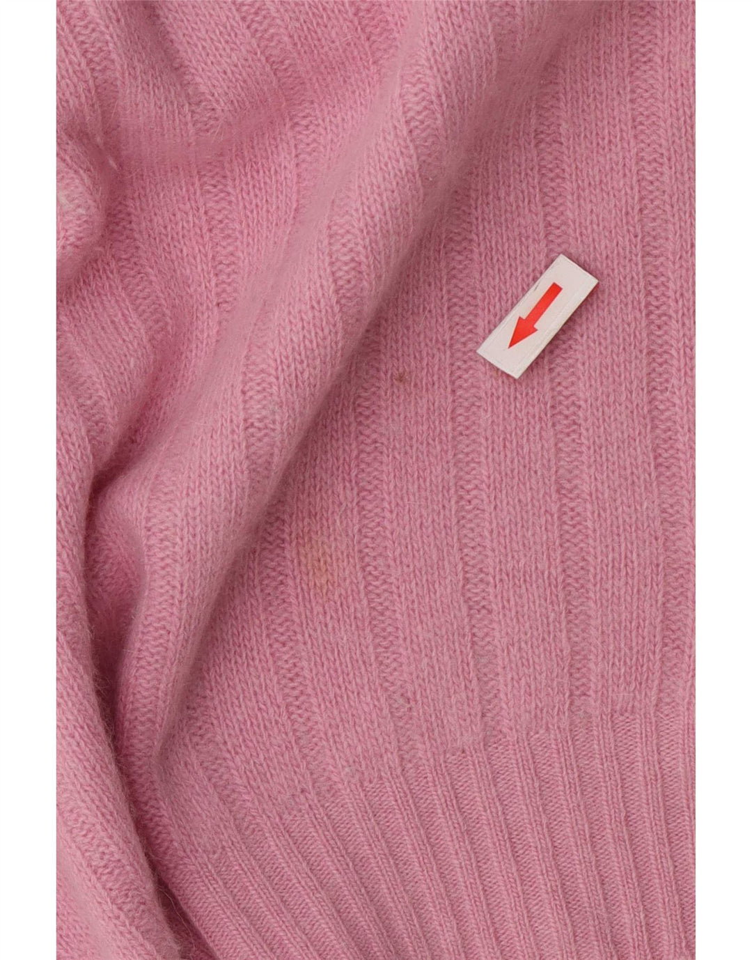 Pulover vintage pentru femei cu gât rulat, UK 14, roz mediu