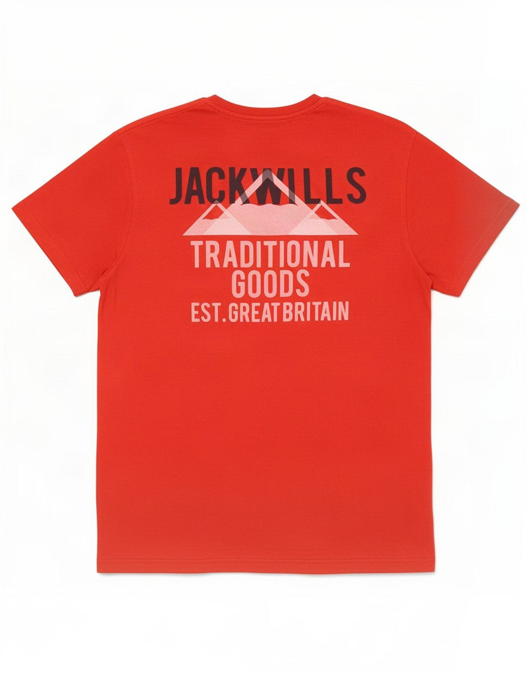 Tricou grafic Jack Wills pentru bărbați Top din bumbac roșu mediu