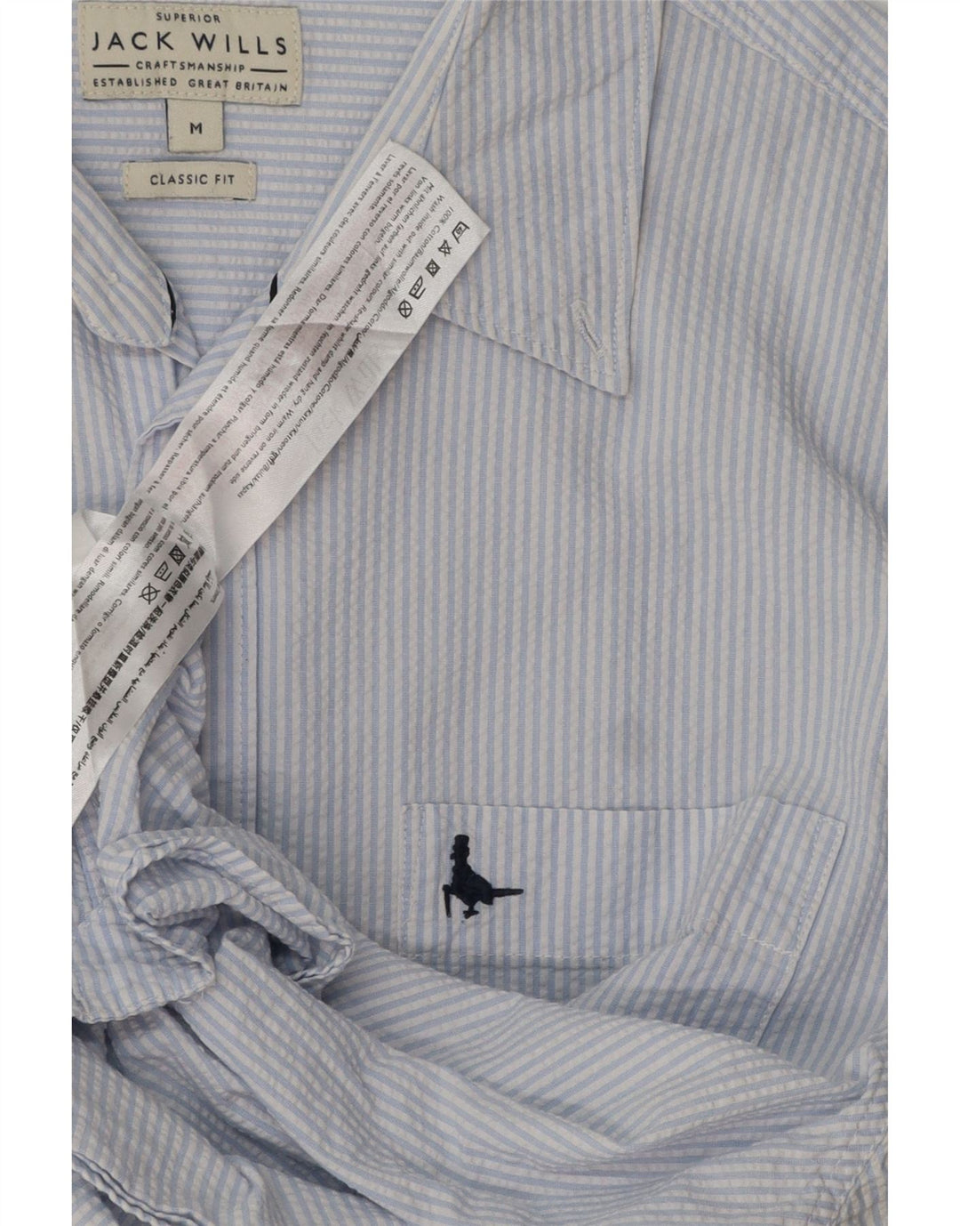 Cămașă Jack Wills pentru bărbați, cu tăiere clasică, din bumbac cu dungi albastre medii