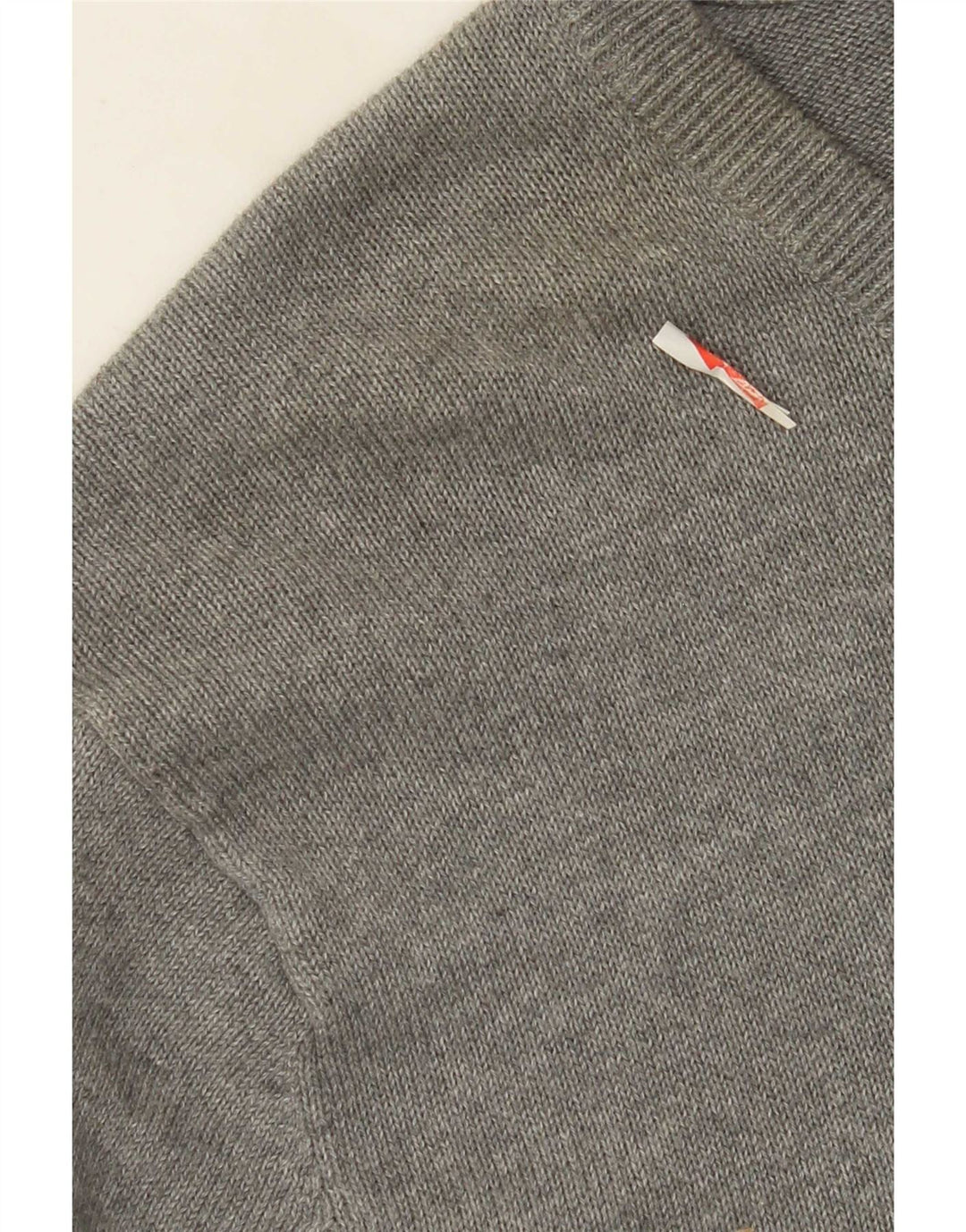 J. Crew Pulover cu decolteu în V pentru bărbați, bumbac gri 2XL