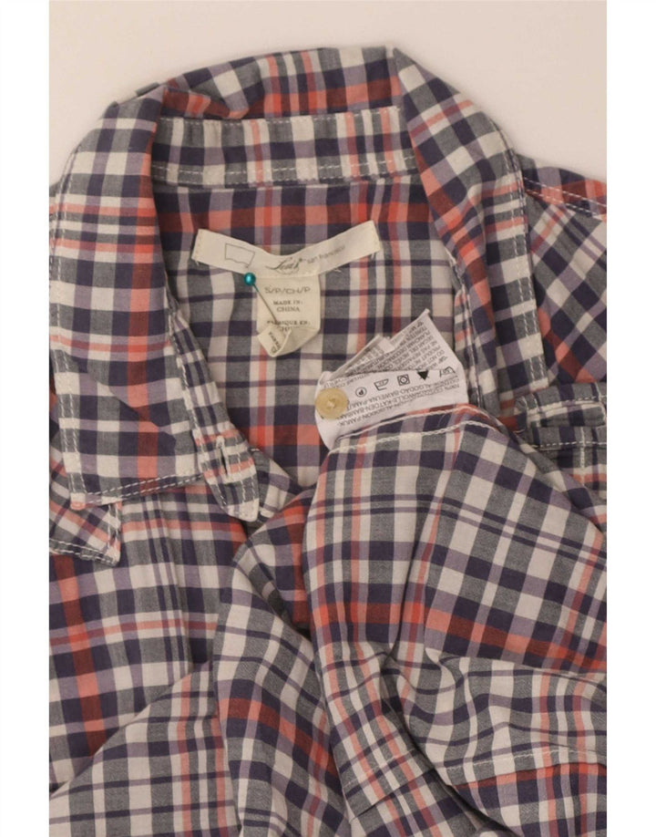 Cămașă cu mânecă scurtă Levi's pentru femei UK 10, bumbac cu carouri multicolore mici
