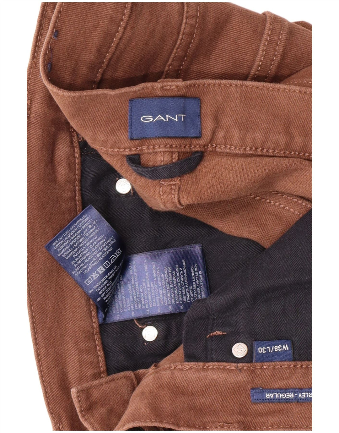 Pantaloni casual drepti pentru bărbați GANT W38 L30 bumbac maro