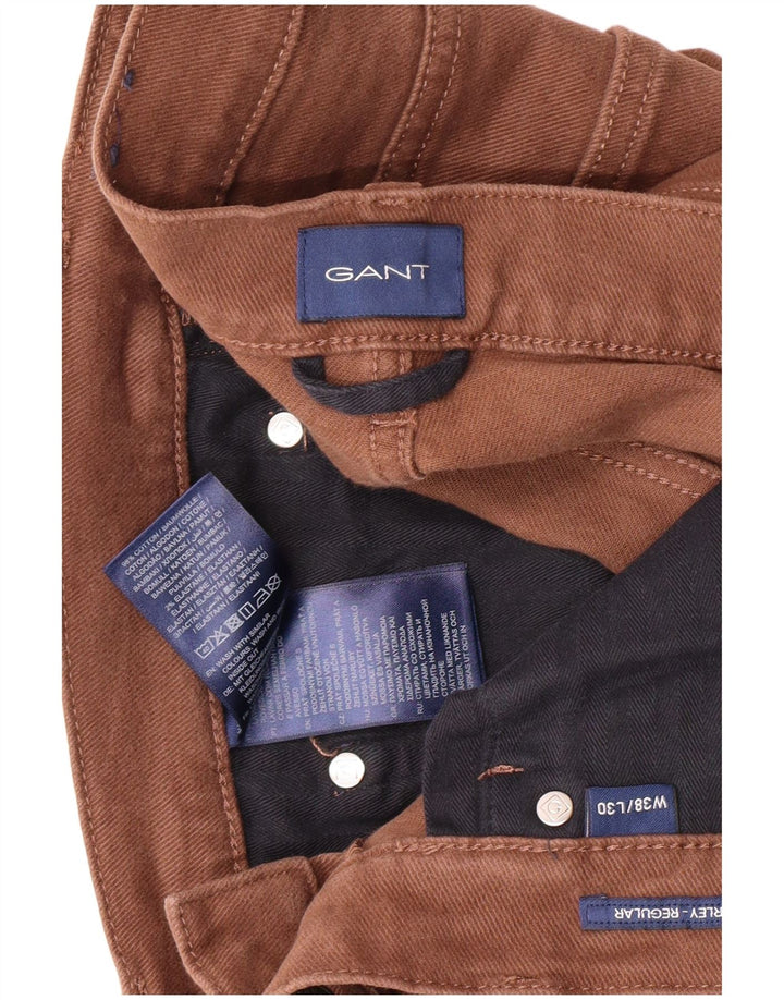 Pantaloni casual drepti pentru bărbați GANT W38 L30 bumbac maro