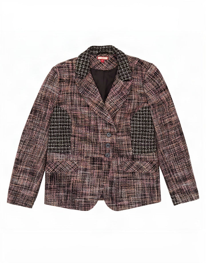 Sacou blazer pentru femei Joe Browns, cu 3 nasturi, Marea Britanie 20 2XL, cu carouri multicolore