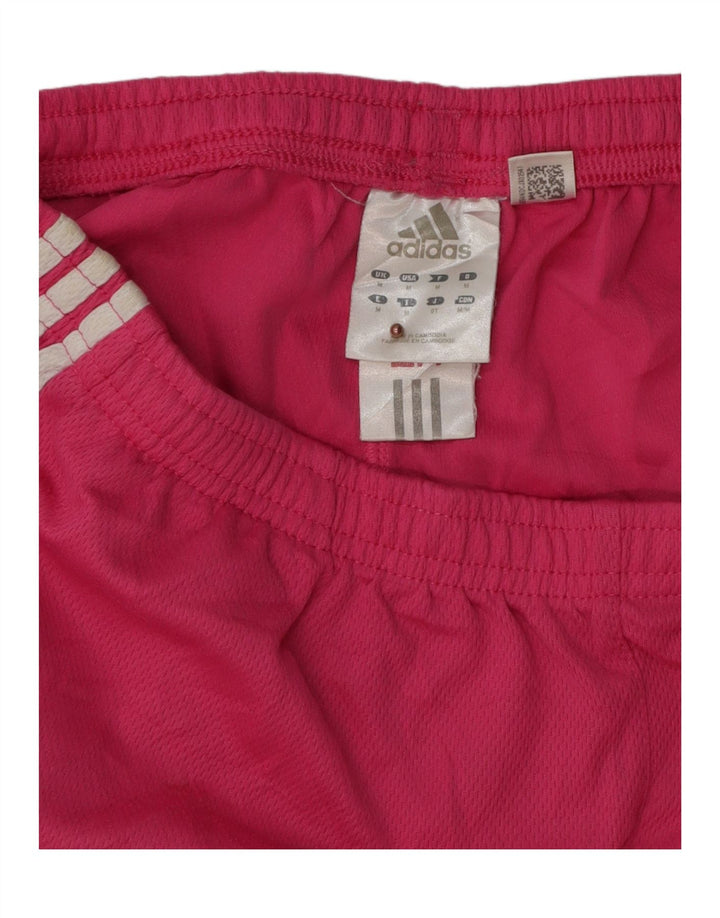 Pantaloni scurți sport ADIDAS pentru femei UK 14 Poliester roz mediu