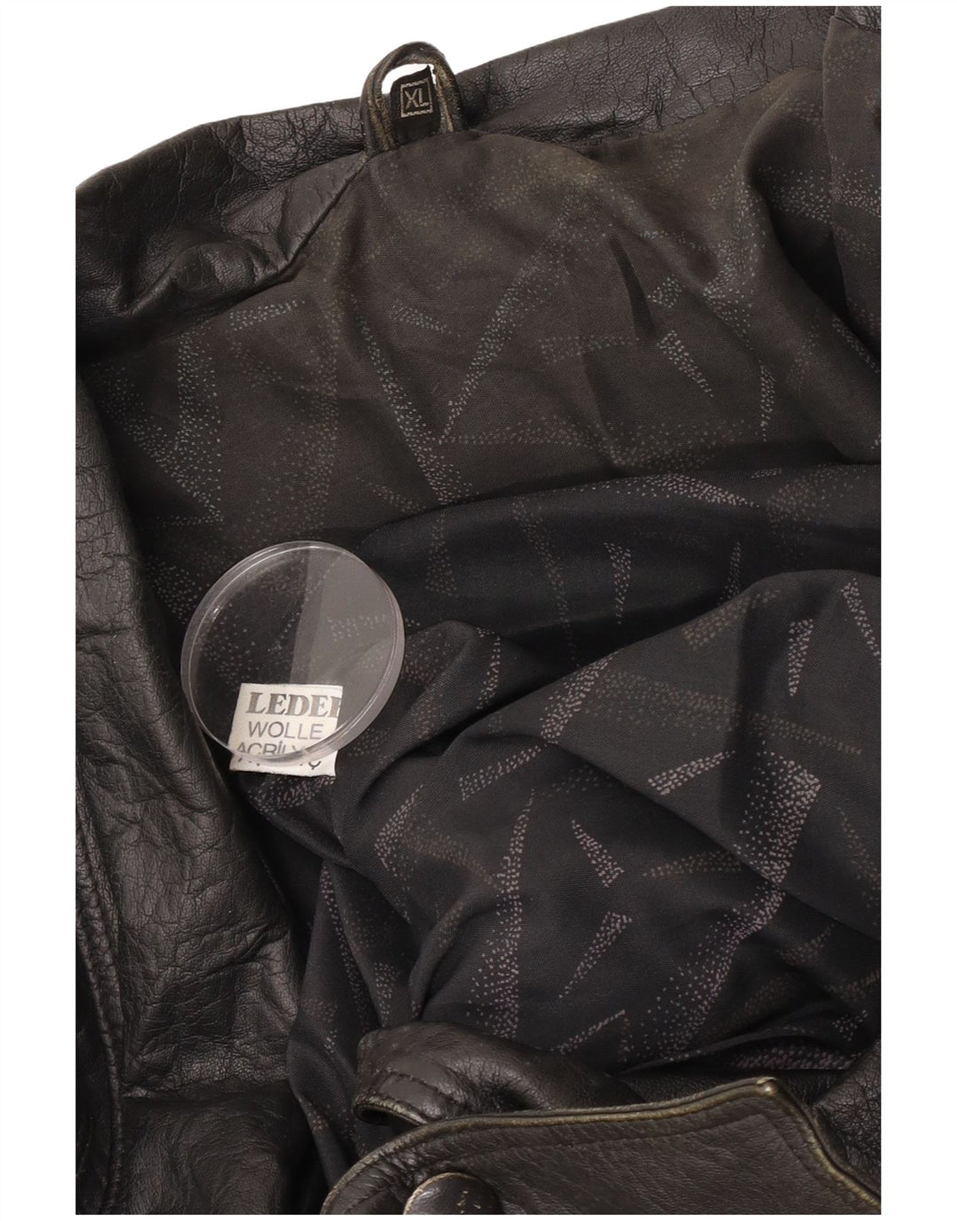 Jachetă de piele supradimensionată pentru femei vintage UK 18 XL, piele neagră