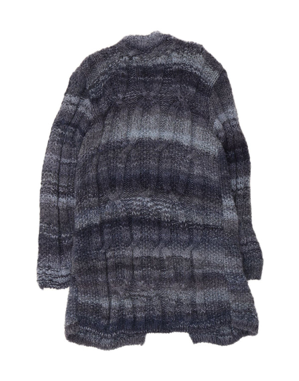 Pulover cardigan vintage pentru femei cu paragate UK 12 Medium Blue Dunge