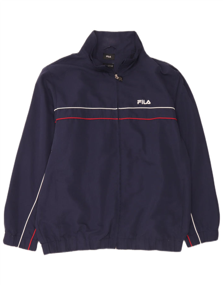 Jachetă Bomber pentru bărbați Fila, cu o formă lejeră, UK 38 Medium, bleumarin, poliester cu dungi