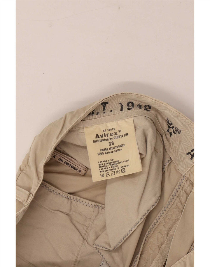 Pantaloni chino obișnuiți pentru bărbați Avirex L38 L32 bumbac kaki